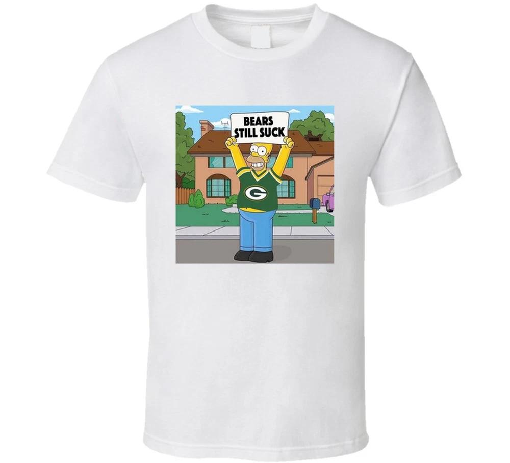 Bears Still Suck Homer Simpson Green Bay Football Fan T Shirt S