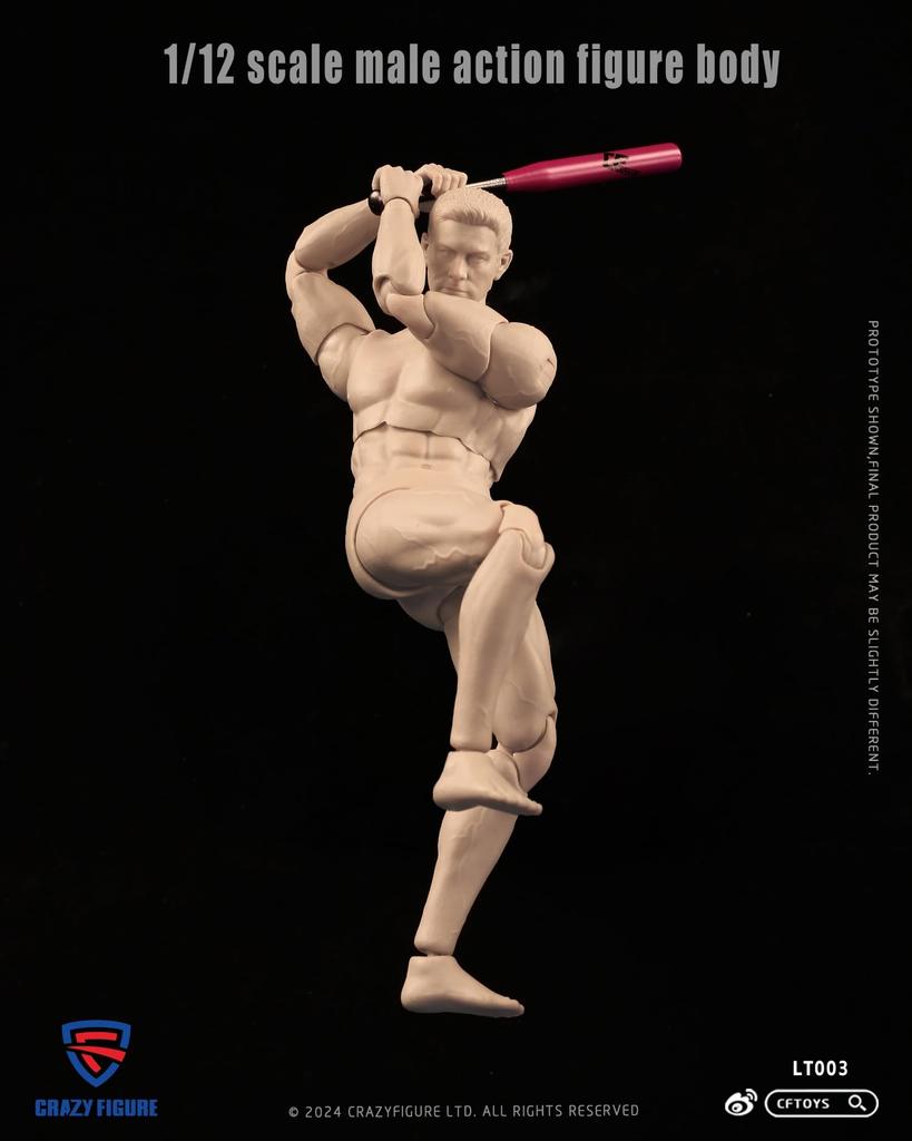 CFTOYS 1/12 Skala Manlig Actionfigur (17 cm) med Kropp, Huvud och Kläder (LT003)