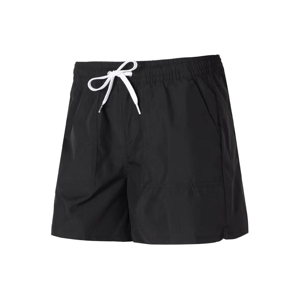 Vans Solid Color Outdoor Sports Elastic Waist Straight Loose Casual Shorts Women Shorts Black VN0A5AR7BLK