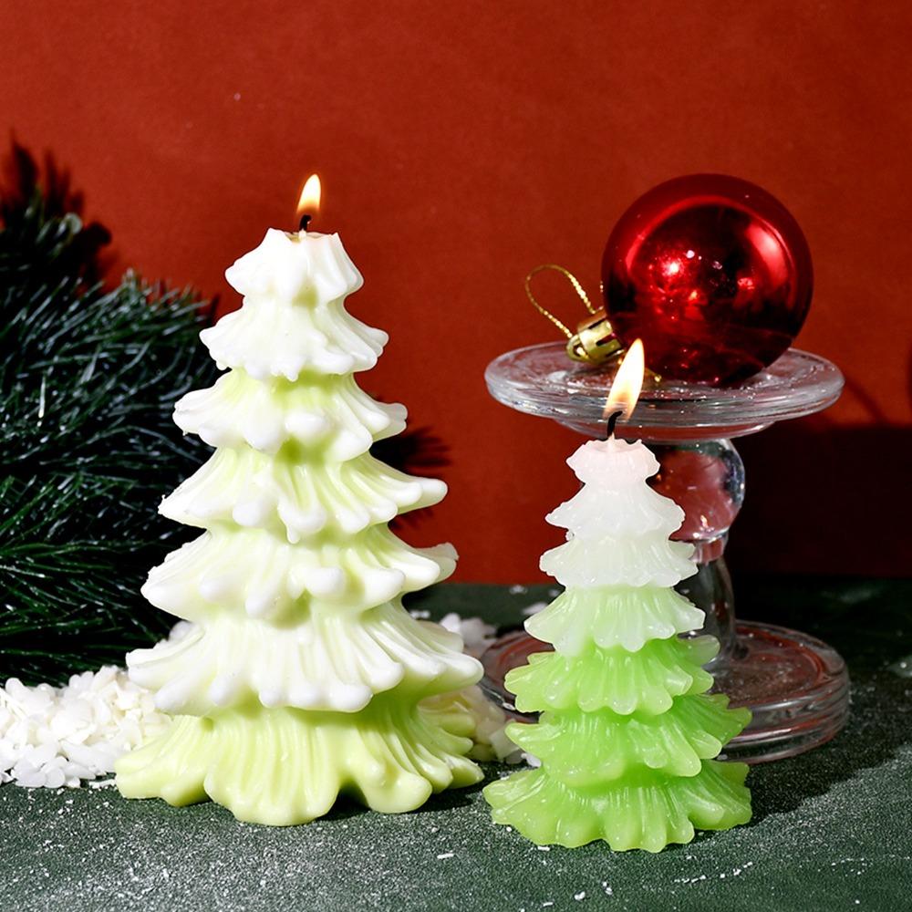 Silicone Candle Mold Tower Christmas Tree Resin Plaster Mold Scented Candle Molds  Party Decoration