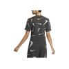 Nike Sportbekleidung Phoenix Cozy Bouclé Bedrucktes Kurzarm-T-Shirt Mode Lässig Strick Rundhals Damen T-Shirts Grau FD4287-254