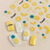 1pc Fruit Nail Art Stickers, Embossed Pineapple Design, Summer DIY Nail Decoration, Manicure Accessories
