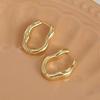 Irregular Wavy Hoop Earrings for Women Minimalist Jewelry