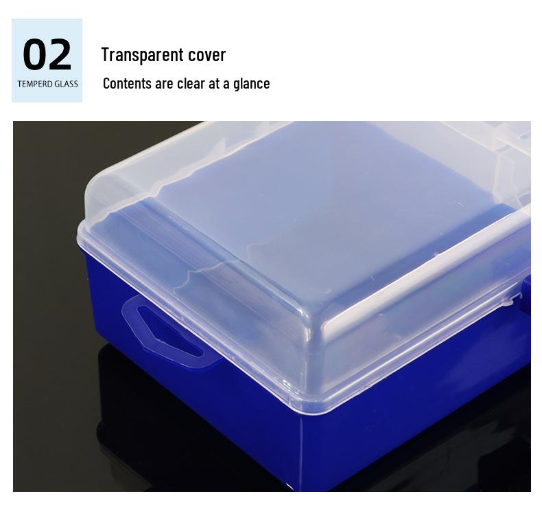 Portable Double-Layer Fishing Tackle Box - Large Capacity with Compartments for Lures and Hooks