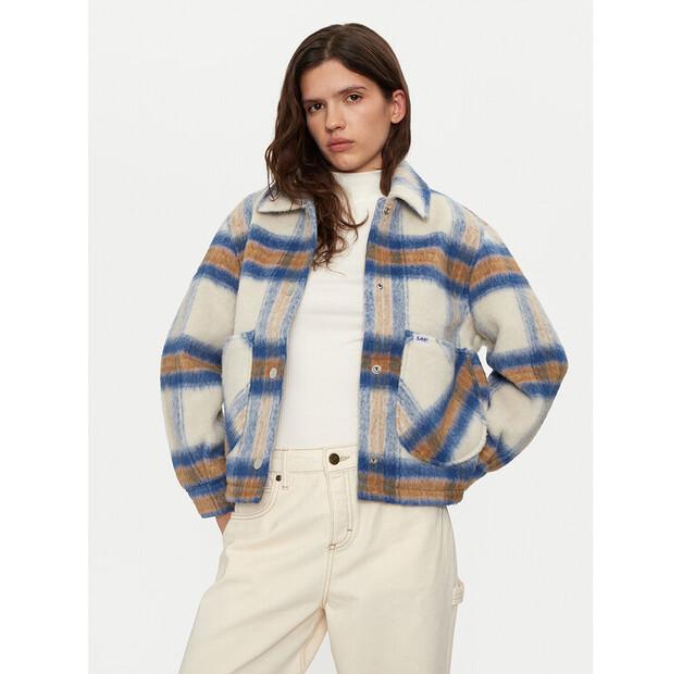 

Демисезонная куртка Lee 112355153, бежевая, свободного кроя XS