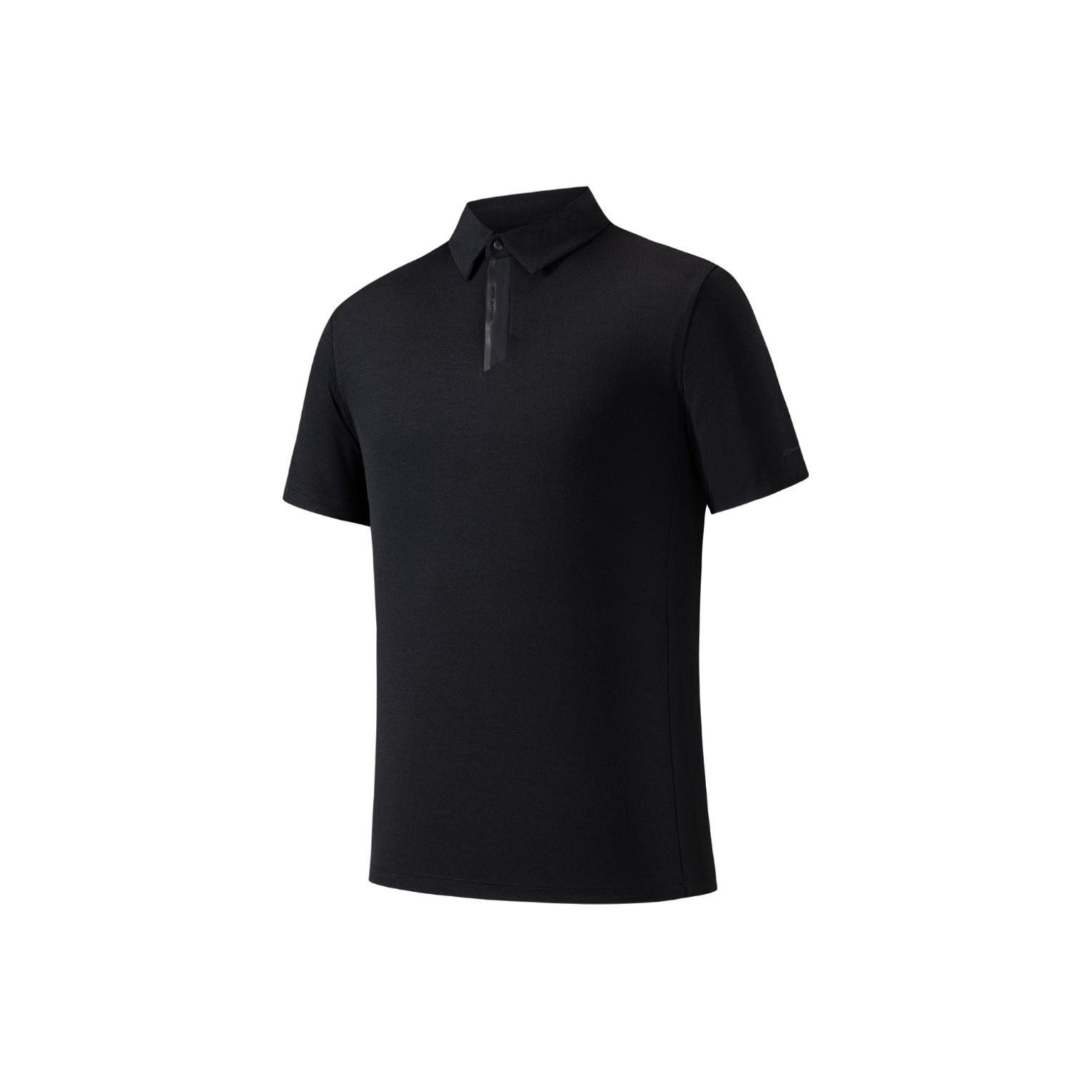 

Anta Мужская футболка-поло с коротким рукавом для походов 2025 Осень Мужские топы Базовый-черный 152530117-2 M