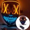 EL Cold Light LED Halloween Mask - Luminous Black V Mask for Shuffle Dance