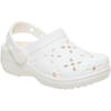 Crocs Classic Clog Floral Cutout Comfortable Slip-Resistant Durable Low-Top Walker Shoes Baby Shoes White 210944-0WV