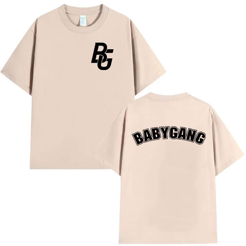 2025 Summer Rapper Baby Gang Logo Tour Album Print T Shirt Men Women Fashion Harajuku Vintage Oversized Cotton Tees Streetwear