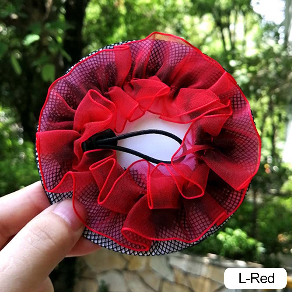 Dot Girl Damen Duttbezug Haarnetz Latein Ballett Tanz Eiskunstlauf Häkel-Snoods Haarschmuck