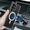For Samsung Galaxy S23 Ultra Clear Phone Case WANLONFENG LM Series Compatible with MagSafe with Screen Film (Big Lens Hole)