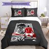 Cristiano Ronaldo Fans Bettwäsche-Set Atmungsaktiver Bettbezug mit Kissenbezügen Dekorative Bettwäsche für Schlafzimmer Heimdekoration Geburtstagsgeschenk
