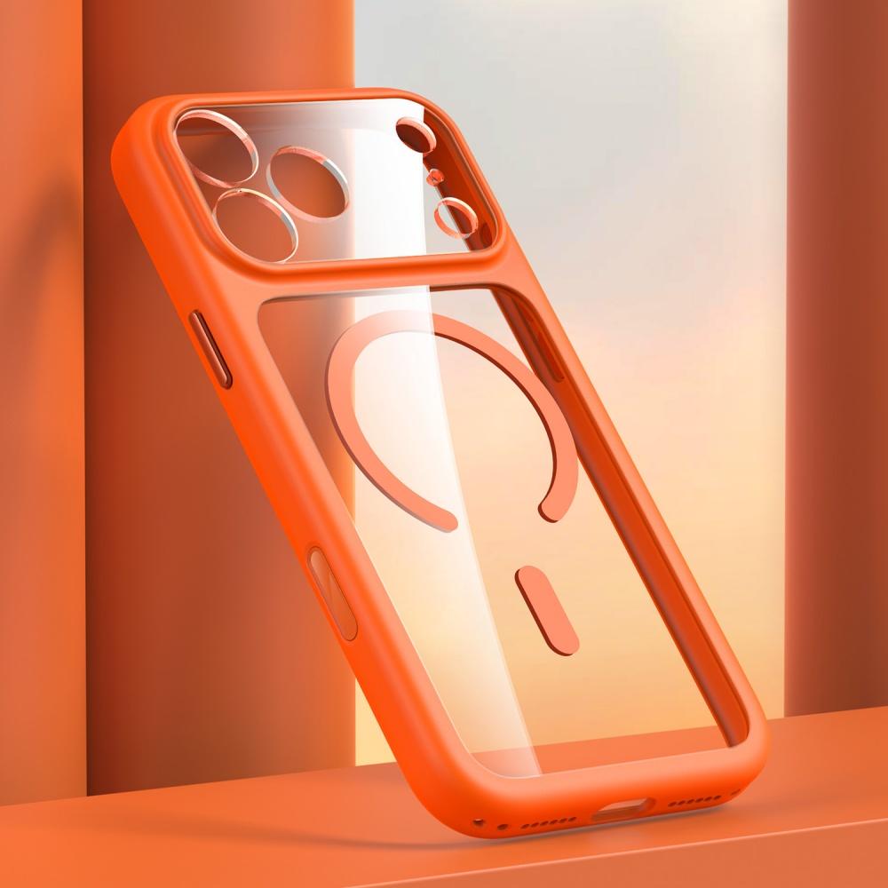 Magnetic Wireless Charging Case For iPhone 17 16 Pro Max For Magsafe Clear Acrylic Back Soft Bumper Cases for iphone 17 16 Pro