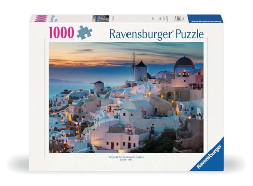 Ravensburger Santorini Cinque Terre Jigsaw Puzzle, 1000 Pieces, Finished Size: 70x50cm (Product Number: 12000663) - Perfect as a Birthday or Christmas