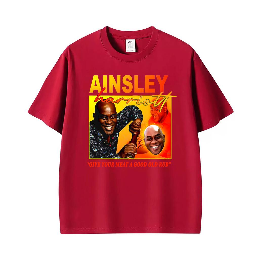 Lustiges Meme Ainsley Harriott Give Your Meat A Good Old Rub T-Shirts Unisex Unisex Mode Oversized T-Shirt Lässig 100% Baumwolle T-Shirt