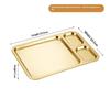 Lightweight Stainless Steel Snack Plate Reusable Food Safe Portable Dish for Travel Camping Picnic BBQ Home Meals