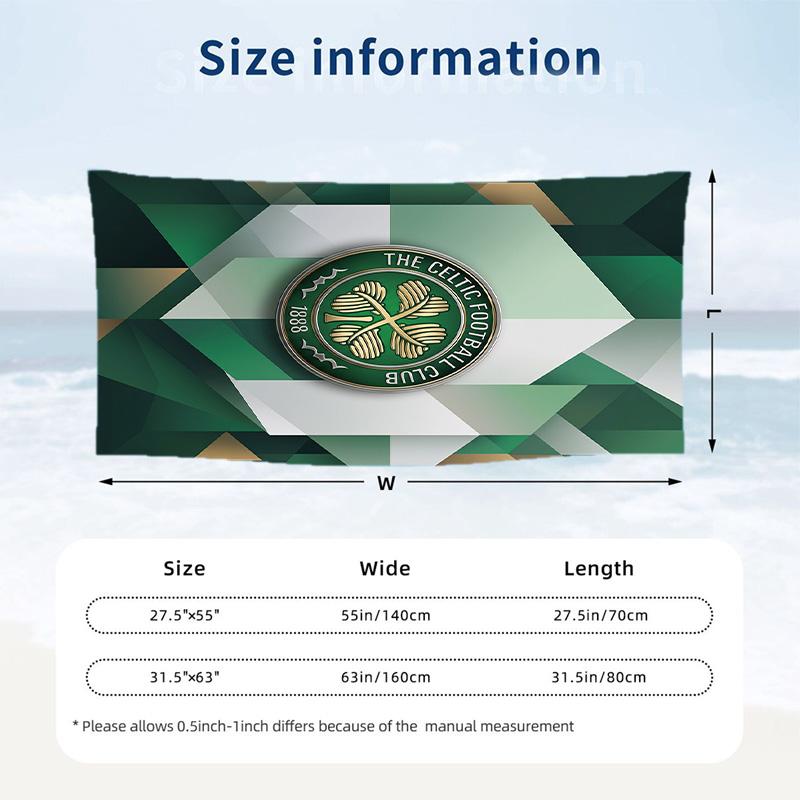 Asciugamano da Spiaggia Celtic FC Asciugatura Rapida Microfibra Assorbente Portatile da Viaggio Asciugamano da Nuoto