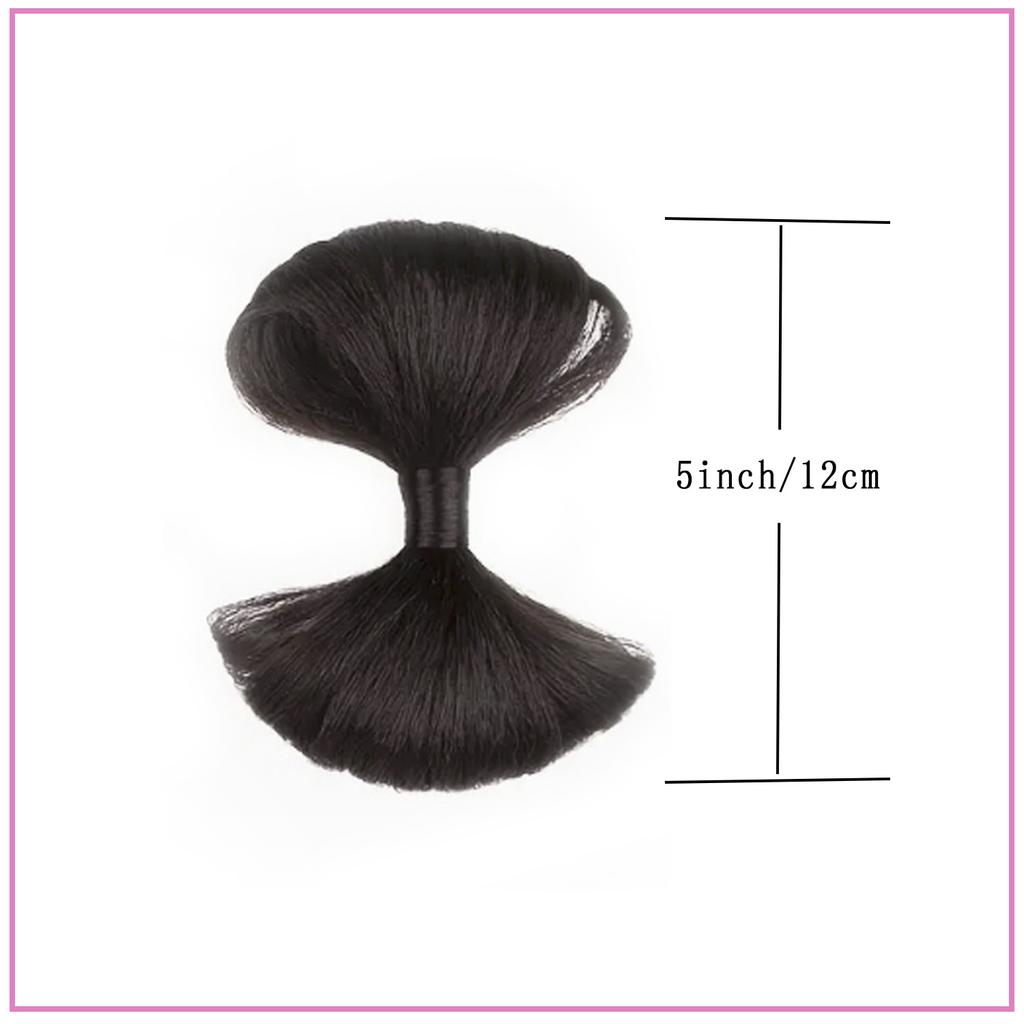 Bow Claw Hair Bun Synthetic Straight Hair Bun Hairpiece Heat Resistant Natural Fake Styling Hair Accessories Hair Accessories