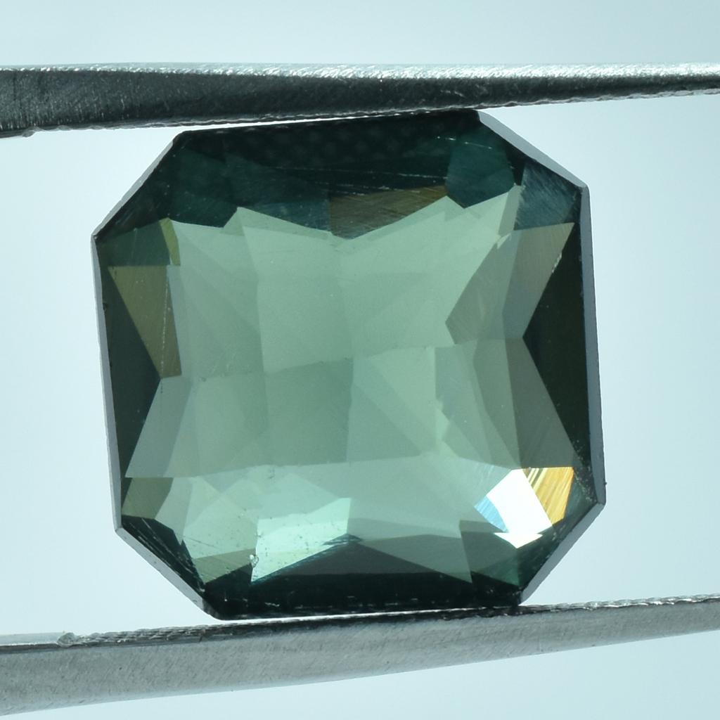 Natural Green Sapphire Loose Gemstone Square Cut 8.70 ct Earring September Birthday Birthstone