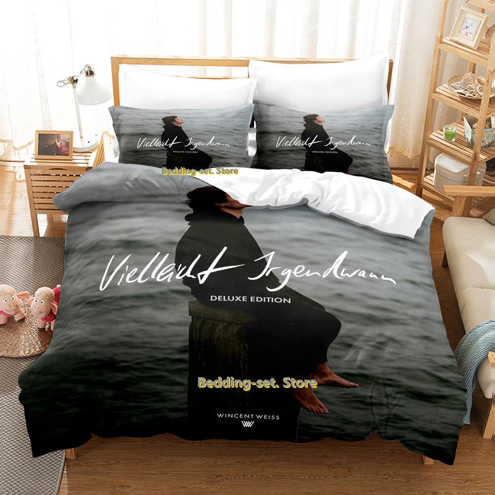 

Wincent Weiss Bedding Set Single Twin Full Queen King Size Bed Set Adult Kid Bedroom Three-Piece Suits Print Anime Bed Shee AU Single(140*210cm)3pcs