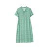 2024 Women's Floral Mid-Length Cotton Silk Slimming Plus Size Skirt Dress