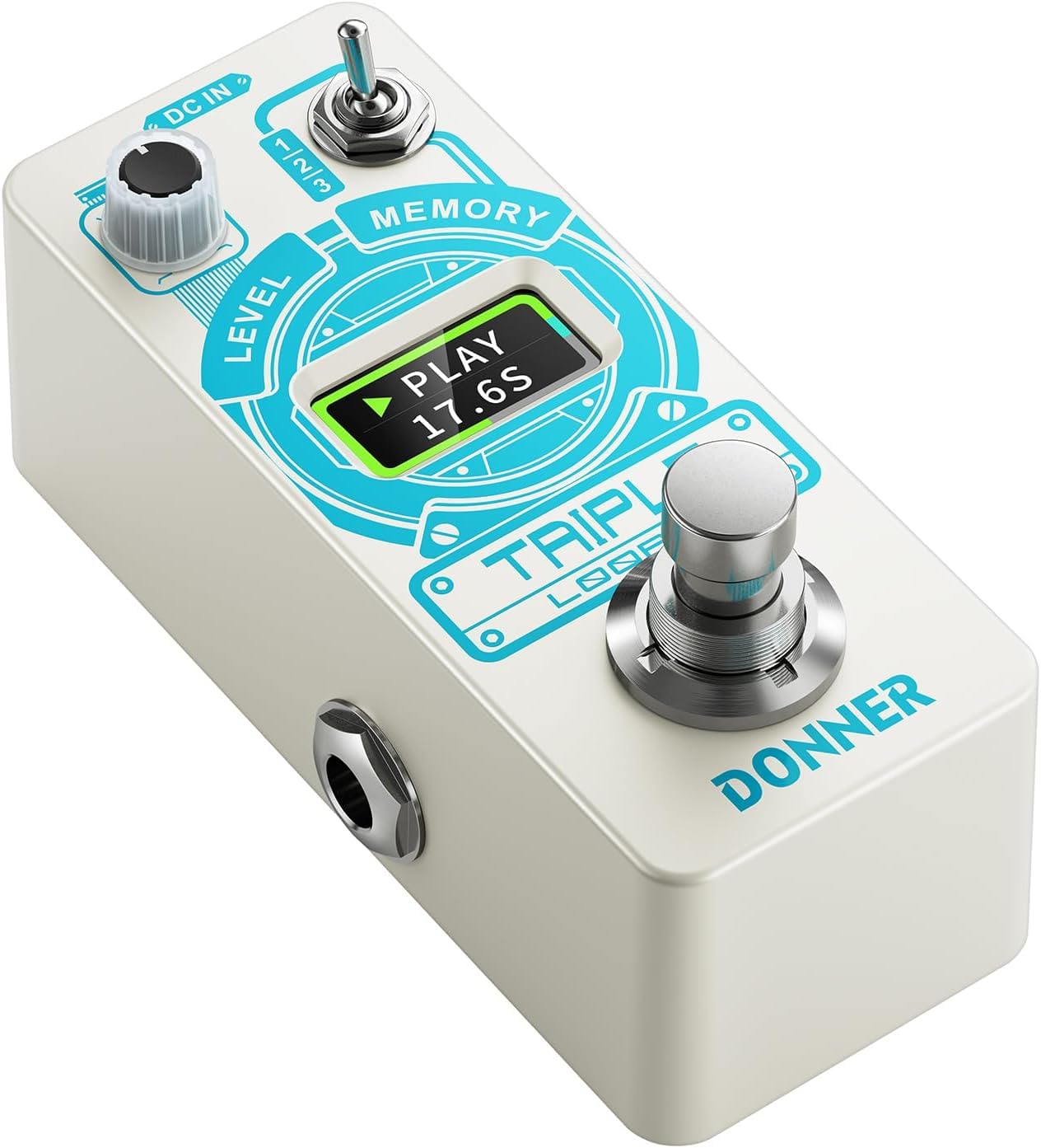 Donner Triple Looper Effect Pedal up to 90 minutes recording Donner Looper, time,