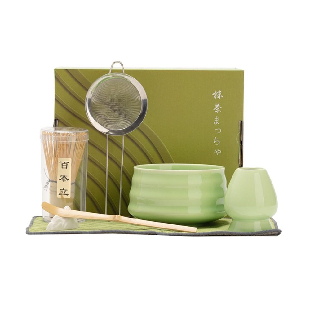 4/7PCS Reusable Japanese Matcha Tea Set Food Grade Matcha Stirring Brush Stirring Green Tea Whisk