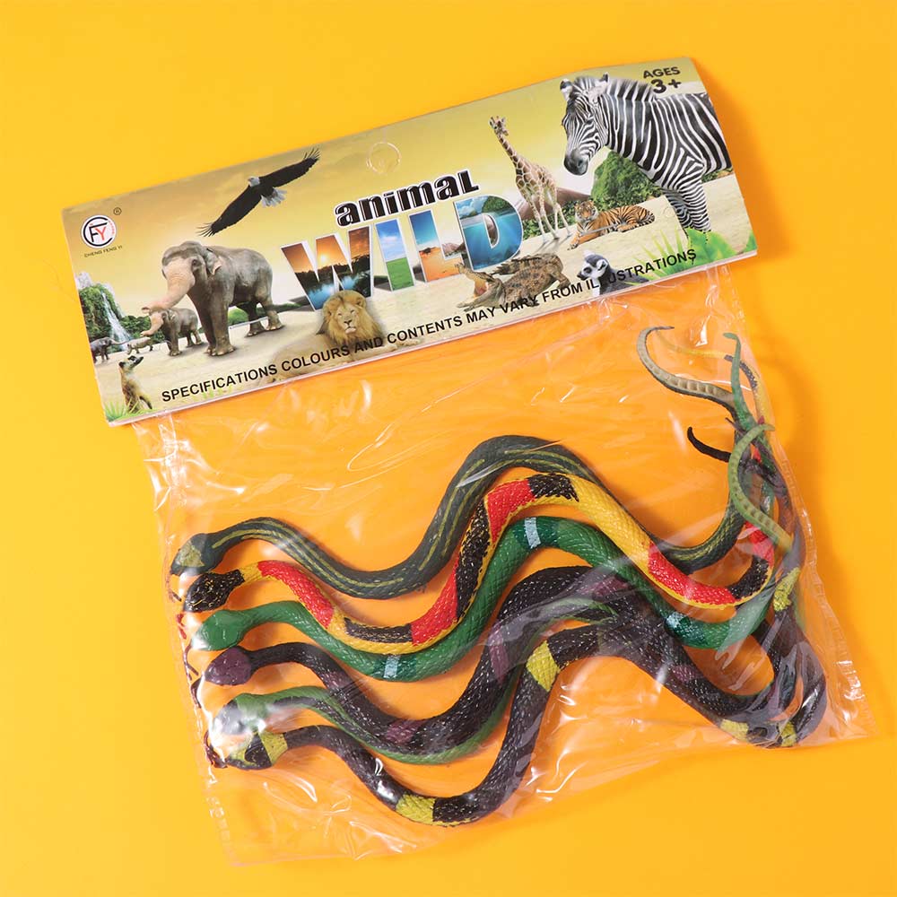 Artificial Figurines Python Rattlesnake Model PVC Material Snake Action Figure  Party Gifts