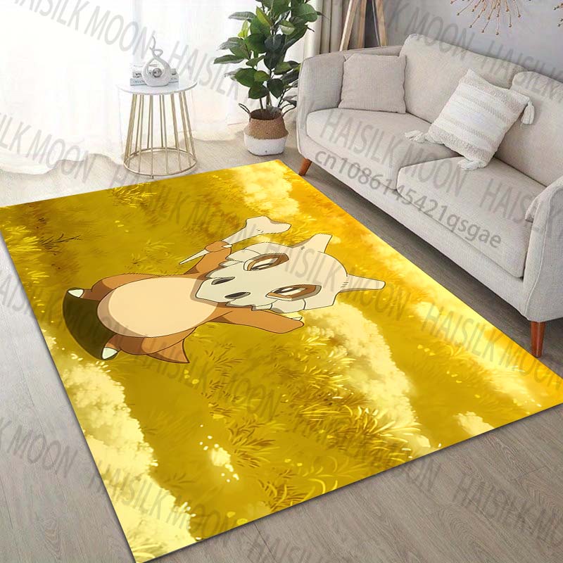 1PC Pokémon Cubone Printing Carpet for Living Room Bedroom Kid's Room Home Decor Area Rug Sofa Cloakroom Play Mat for Gifts