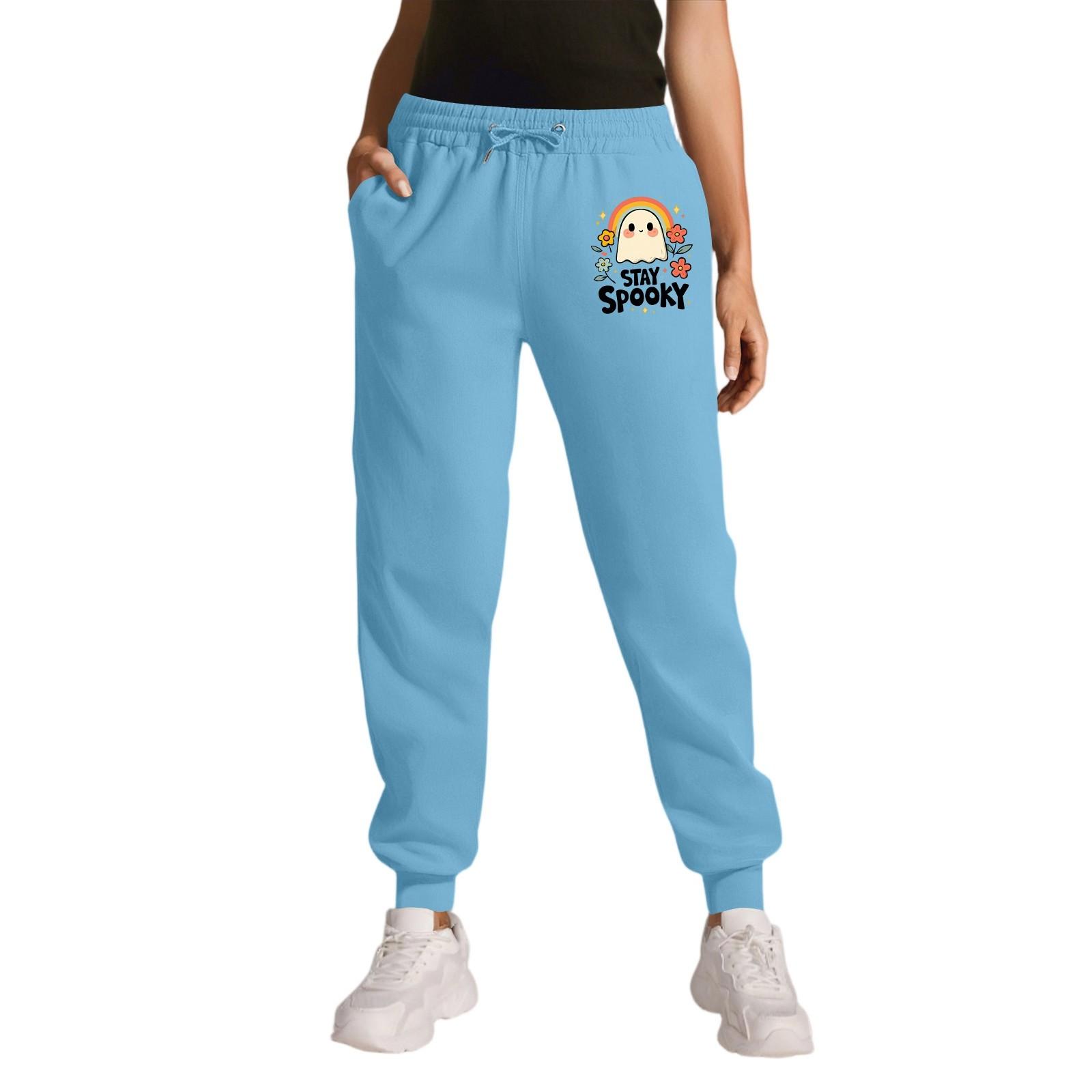 

Women s Sports Halloween Print Drawstring Pocket Casual Workwear Pants XXL