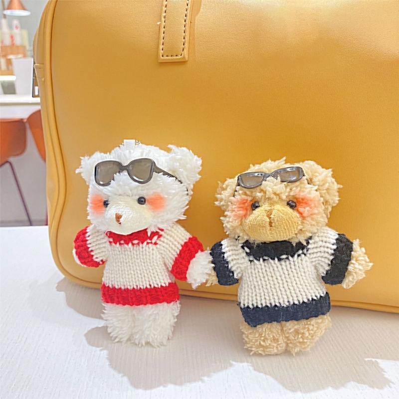 Bag Pendant Cute Backpack Pendant Plush Dolls Keychains Plush Material for Keys