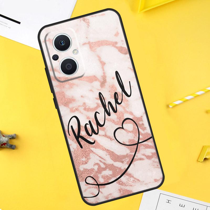 PERSONALISED INITIALS MARBLE Case For OPPO Find X5 X6 Pro X2 Lite X3 Neo OPPO Reno 8T 10 5Z 2Z 4Z 4 5 6 7 8 Lite Coque