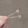 1 Pair Elegant Heart-Shaped Rhinestone Hair Clips for Women Sparkling Crystal & Alloy Barrettes, Stylish Elegant Hairpin Hair Accessories for Women