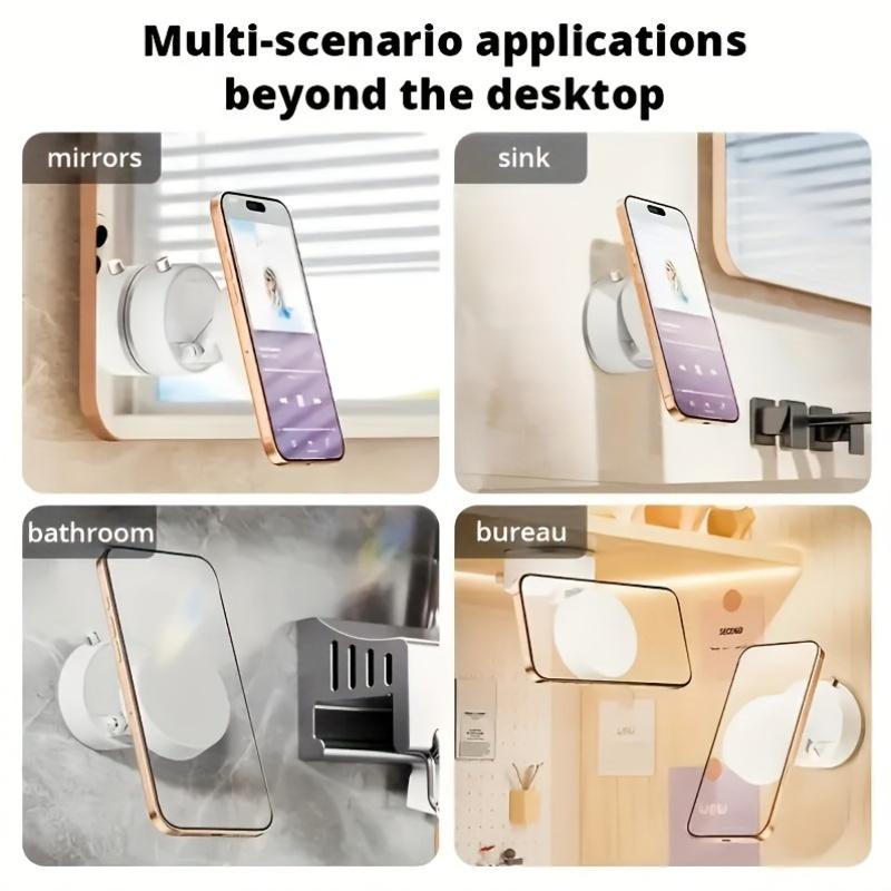 Multi-functional Vacuum Double-sided Magnetic Suction Cup Mobile Phone Holder Retractable Folding Portable Mobile Phone Holder