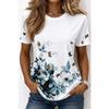 Women's T Shirt Print Floral Graphic Plants Bohemia Hawaiian Stylish Short Sleeve Crew Neck Round Regular Tops Casual Daily