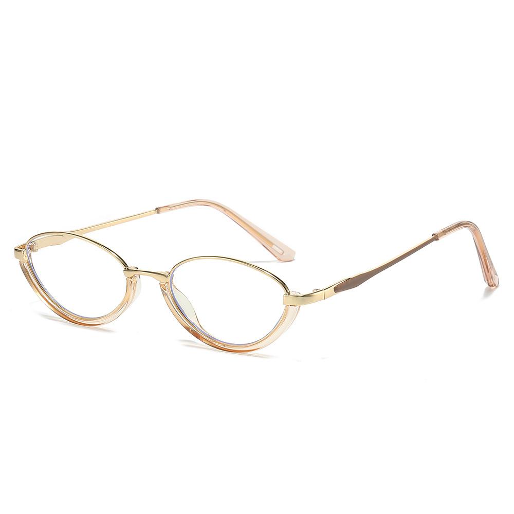 

Women Oval-shaped Style Small Alloy Frame Myopia Glasses Prescription Nearsight Blue Light Blocking Light Men Near Sight Eyeglass 0