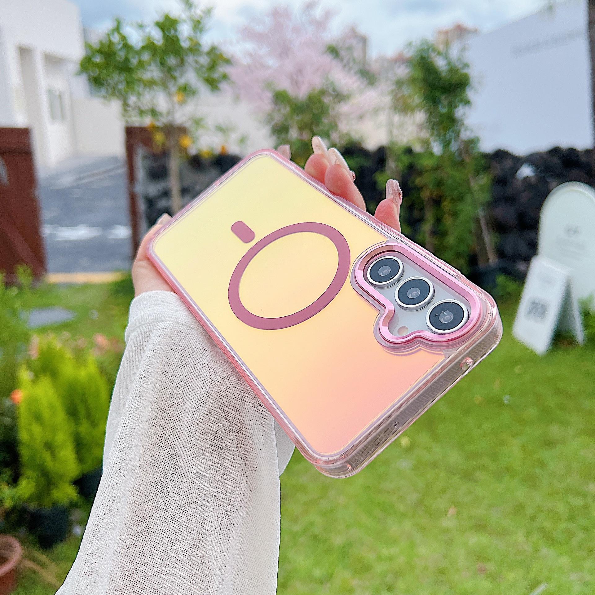 

Bright Chameleon Magnetic Suction Suitable for Samsung A56 Mobile Phone Case Colorful A55 A06 Full Cover Super Anti Fall SAM A56 5G