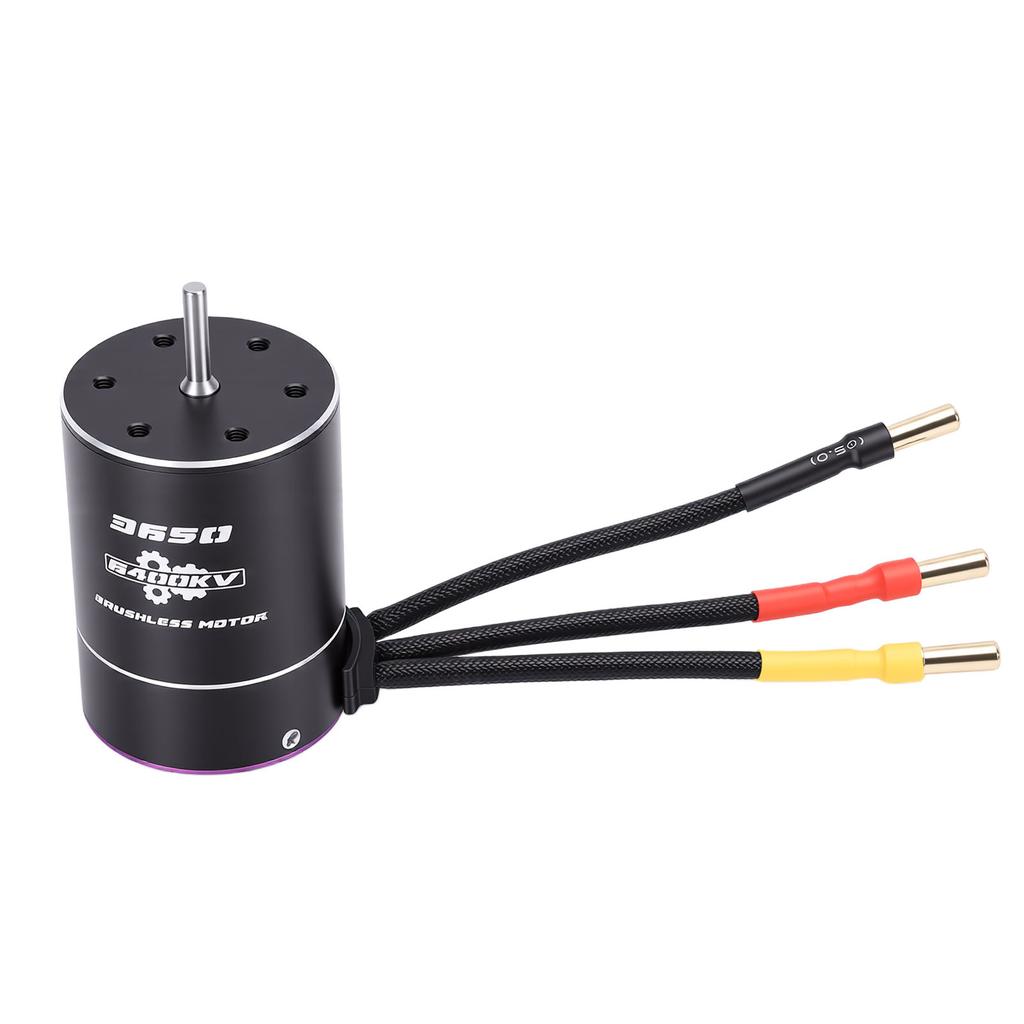   6400KV Brushless RC Motor for       SCX10 Hpi RC Motor, Purple Black with 46080RPM Speed  