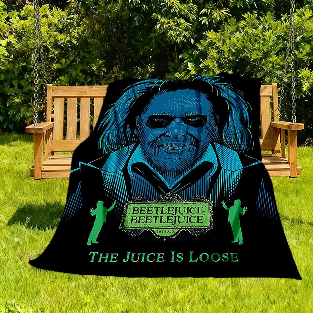 

1PC Beetlejuice Outdoor Blanket Lightweight Flannel, Soft & Warm, All-Season Use for Sofa, Outdoor113 130x150cm