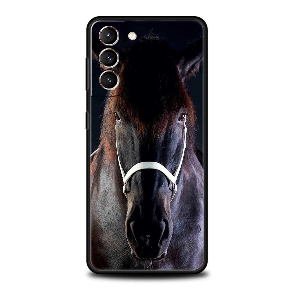 Pouzdro na telefon s divokými zvířaty Běžící kůň pro Samsung Galaxy S24 S23 S22 S20 Ultra S21 FE 5G S10 S9 Plus S10E Měkký silikonový kryt