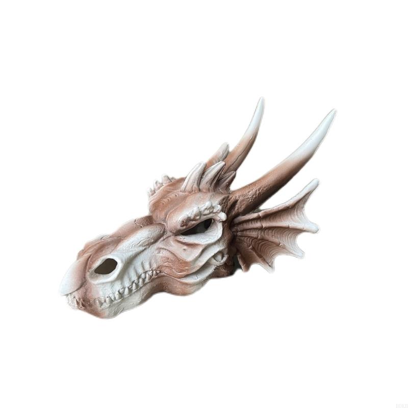 B0KB Realistic Dinosaur Skull Landscape Hideaways House Fish Shrimp Aquarium Decors