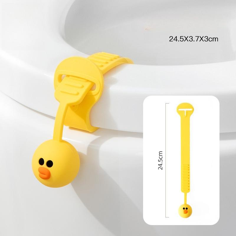 Toilet Seat Lid Lifter Toilet Lid Lifter Does Not Dirty Hands Household Artifact Creative Cartoon Silicone Toilet Lid Lifter