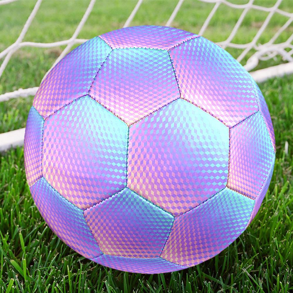 1pc Holographic Size 5 Soccer Ball Professional Lightweight Durable Match Training Football Indoor &Outdoor Sports BallTraining Ball y11