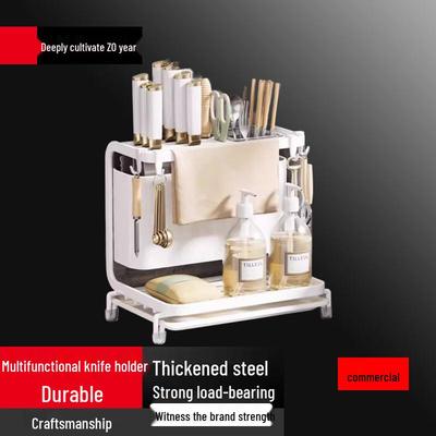 Multifunctional Kitchen Knife and Chopping Board Rack