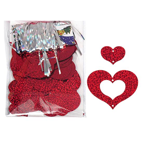 1 Set Nice-looking Balloon Glitter Pendant Easy Use Plastic Heart Shape DIY Balloon Sequin Ornament for Wedding