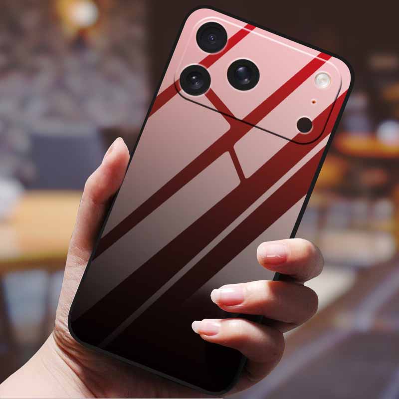 Gradient Phone Case for iphone 17  pro max iphone17 Air Tempered Glass Hard Back Cover for Apple iphone17pro Candy Color Pattern