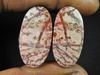 28Cts.Natural Leopard Skin Jasper Matched Pair Handmade Gemstone 14X28X04 MM SK-798