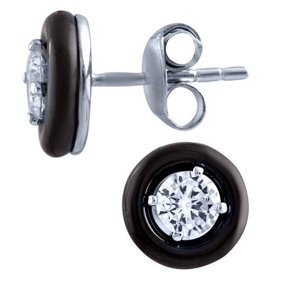 

Срібні сережки з керамікою (1904169)