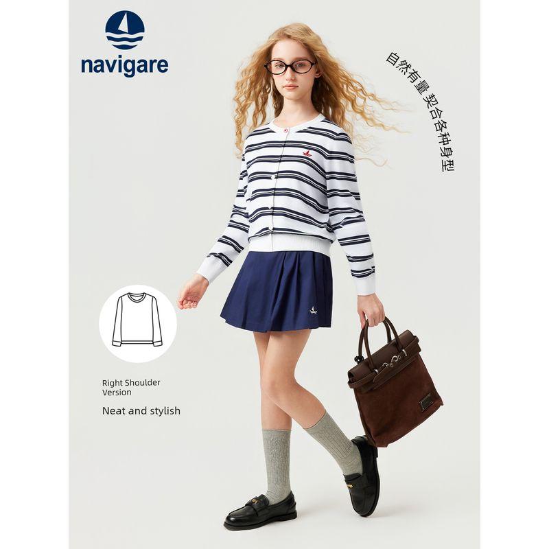 Navigare Italian Small Sailboat Sweater for Boys and Girls, 2026 Spring Knitwear Jacket and Inner Top