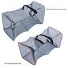 Folding Two-Hole Spring Net for Outdoor Fishing - Nylon Mesh Trap for Shrimp, Loach, and Eel